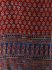a close up of a red and blue cloth