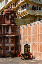 a large building with a clock on the side of it