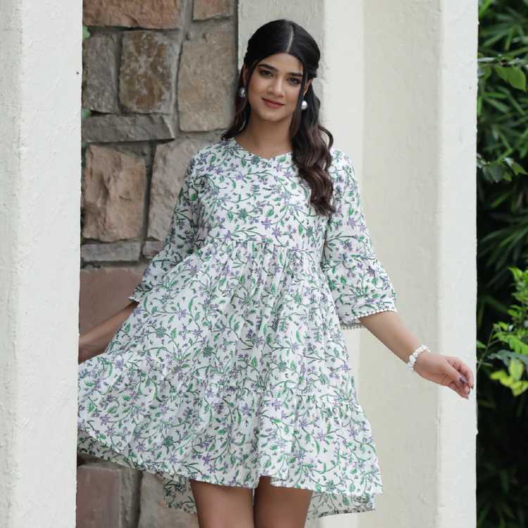 SHORT FLARED KURTI - Srishti Textile