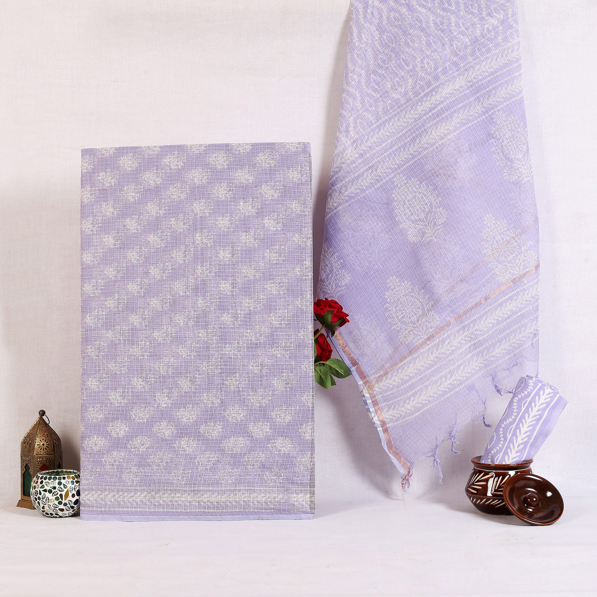 Lilac Buta Hand Block Print Pure Kota Doria Suit | Lilac Kota Buta | Unstitched 3 Piece (Top & Dupatta Kota) | Wholesale Suit Material 1EmJLkKYcDKN6mxF7FtXTgEDdNpqErZ9S_w2000