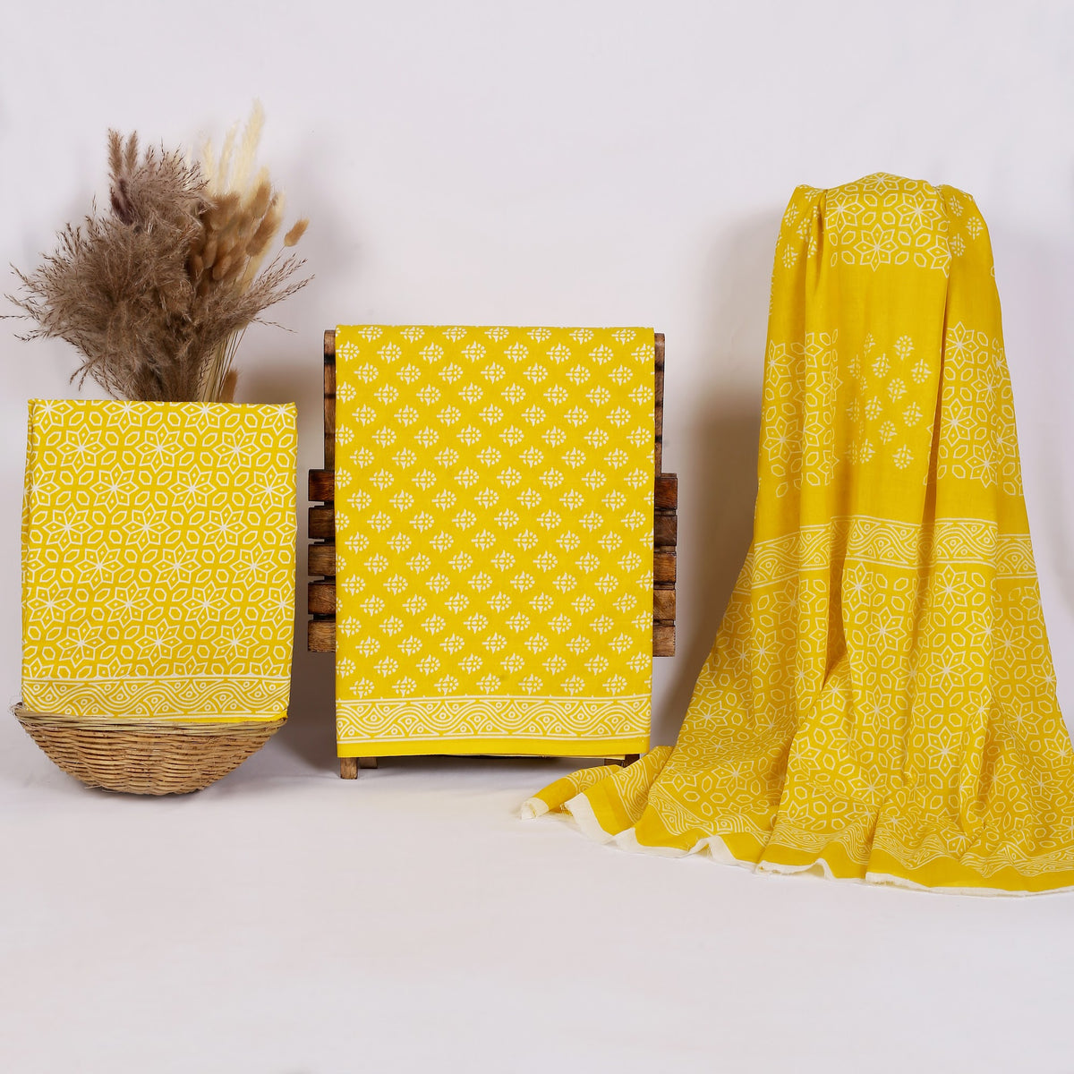 Hand Block Print Cotton Suit Material with Mulmul Dupatta | Peela Jaali Buti – Yellow Trellis Buti | Yellow & White | Wholesale Suit Material 1L3s2ZMIz_zW2AIuH1YANQsvDd1QJN5MW_w2000