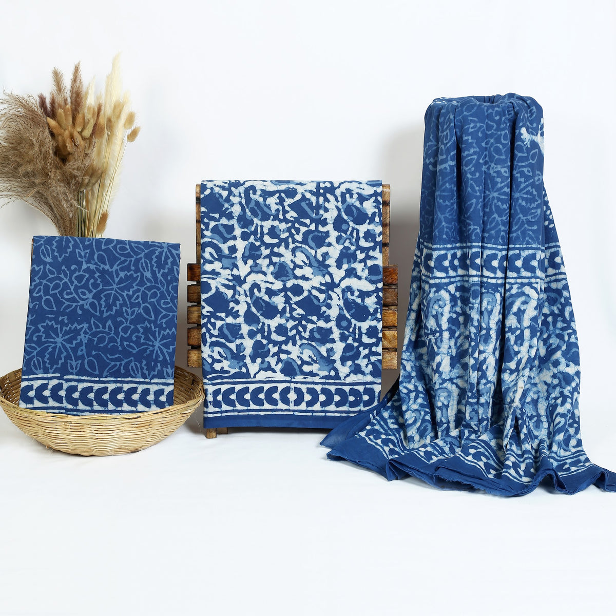 Hand Block Print Cotton Suit Material with Mulmul Dupatta | Neel Bagh – Indigo Garden Jaal | Indigo & White | Wholesale Suit Material 1LUmAYobS6zpn9tXt9Uu7A9CyG2a-La4C_w2000