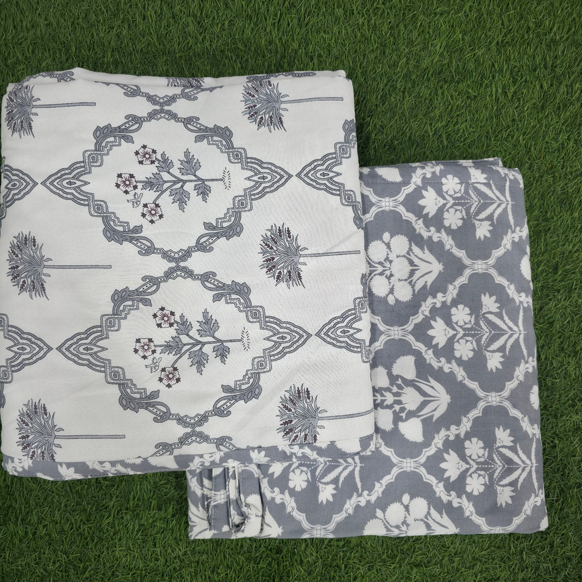 Grey Ogee Damask Jaal Reversible Single Dohar – Pack of 2 (58x87 in) Dohar 1SqdkyYLEVUWy16C9umJDE-qjiSiIKder_w2000