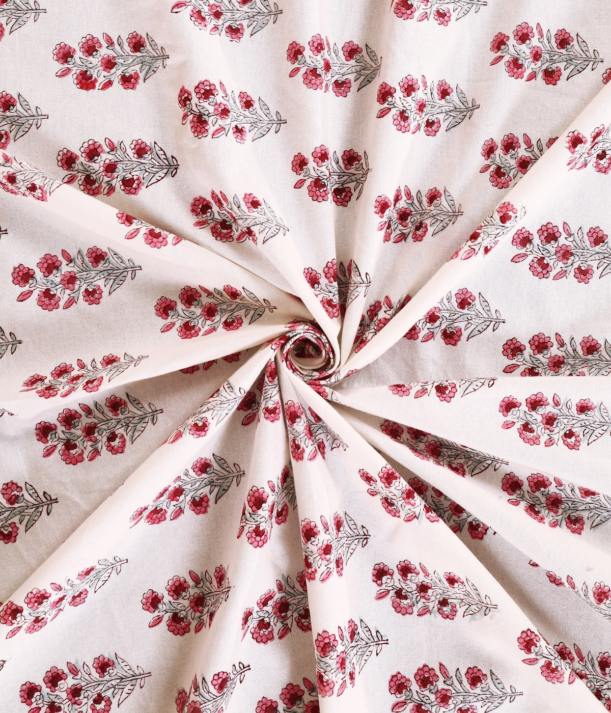 Amer Gulab hand block printed Murugan cotton double bedsheet 95x108 with 2 pillow covers – rose pink – wholesale Jaipur – view 5