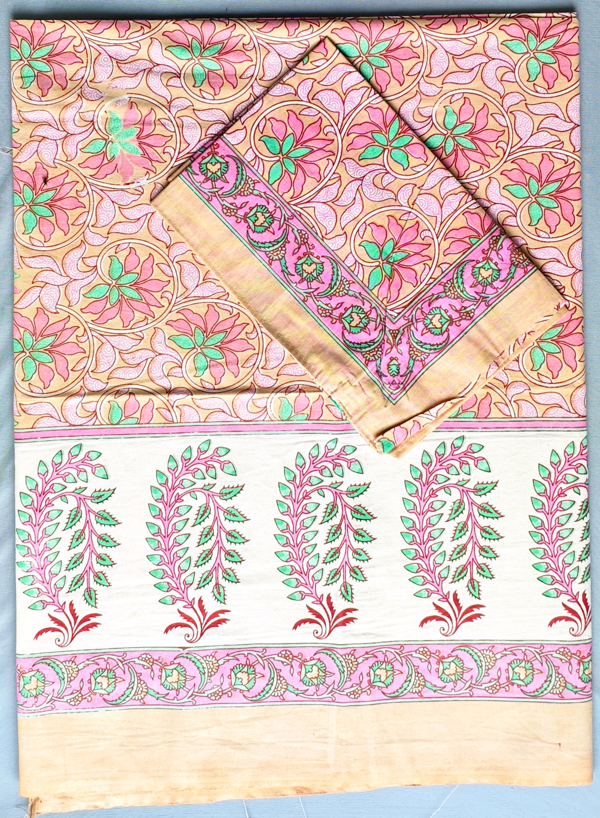 Saanjh Rose Pink Paisley Jaal Cotton Single Bedsheet 60x90 with 1 Pillow Cover Bedsheet 1UGxkTV7OBz2Nqbs7zZmE86w7u5UZx3TP_w2000