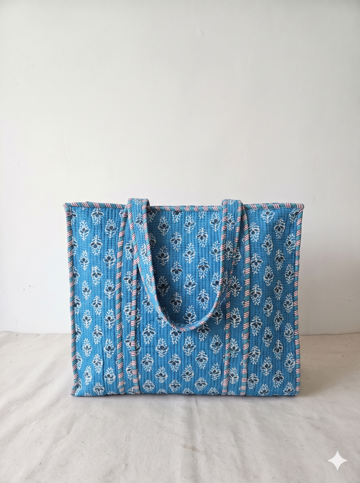 Jaipuri Printed Quilted Cotton Tote Bag | Neeli Buti – Blue Buti | 18x18 inch | Zipper & Inside Pocket | Wholesale Tote Bag 1XsxeTAPTrHwqOCqo1dxrX8TV6cTkFupo_w2000