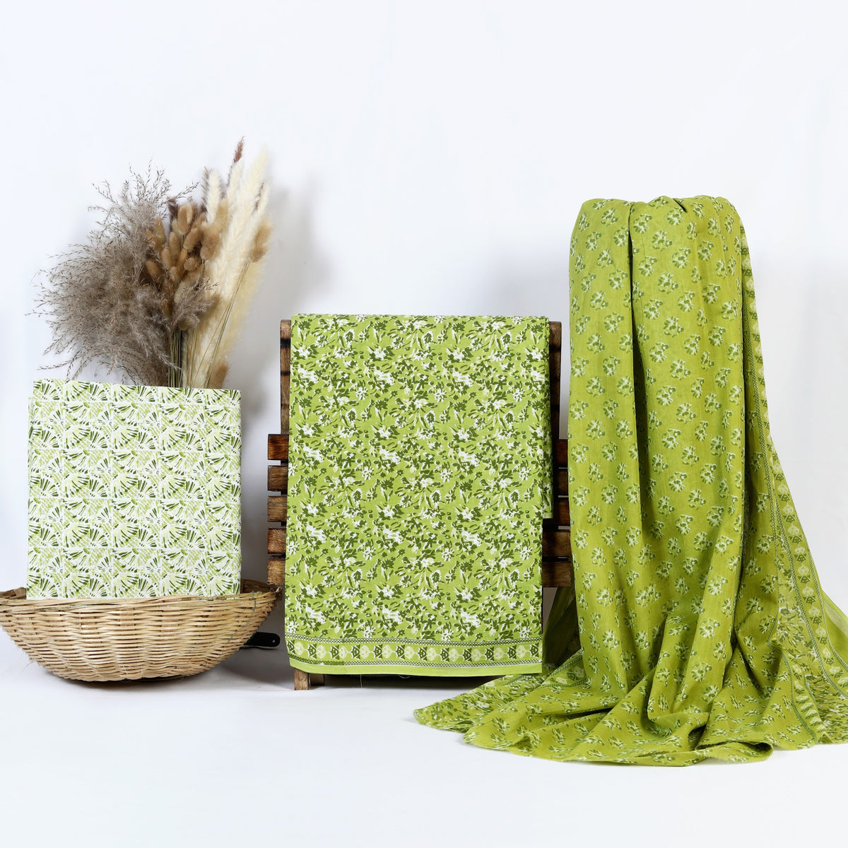 Hand Block Print Cotton Suit Material with Mulmul Dupatta | Tota Hara Bel – Parrot Green Vine | Parrot Green & White | Wholesale Suit Material 1pbkf-F1CK8n0fiwYUdl6uxGM6zujS0he_w2000
