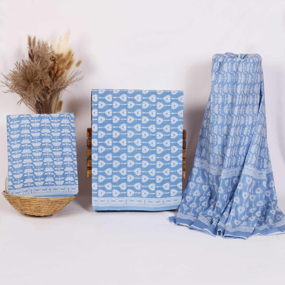 Hand Block Print Cotton Suit Material with Mulmul Dupatta | Aasmani Jaal – Powder Blue Jaal | Powder Blue & White | Wholesale Suit Material 1u90R7PtNAuELm38VEth6-Vj59pc5bUBC_w2000