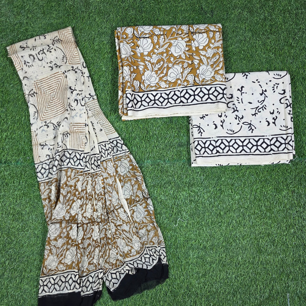 Gulnaar Brown Ivory Floral Hand Block Print Cotton Suit with Chiffon Dupatta – Unstitched 3 Piece Suit Material 1yT58cZpV6UFDe5DWgc0Tngs1TfR6zieW_w2000