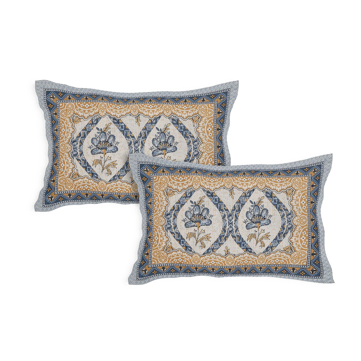 Srishti Textile King Size Bedsheet - Classic Jaipuri Design Bedding KING SIZE BEDSHEET classic-jaipuri-design-bedding-pair-of-pillowcases-_4