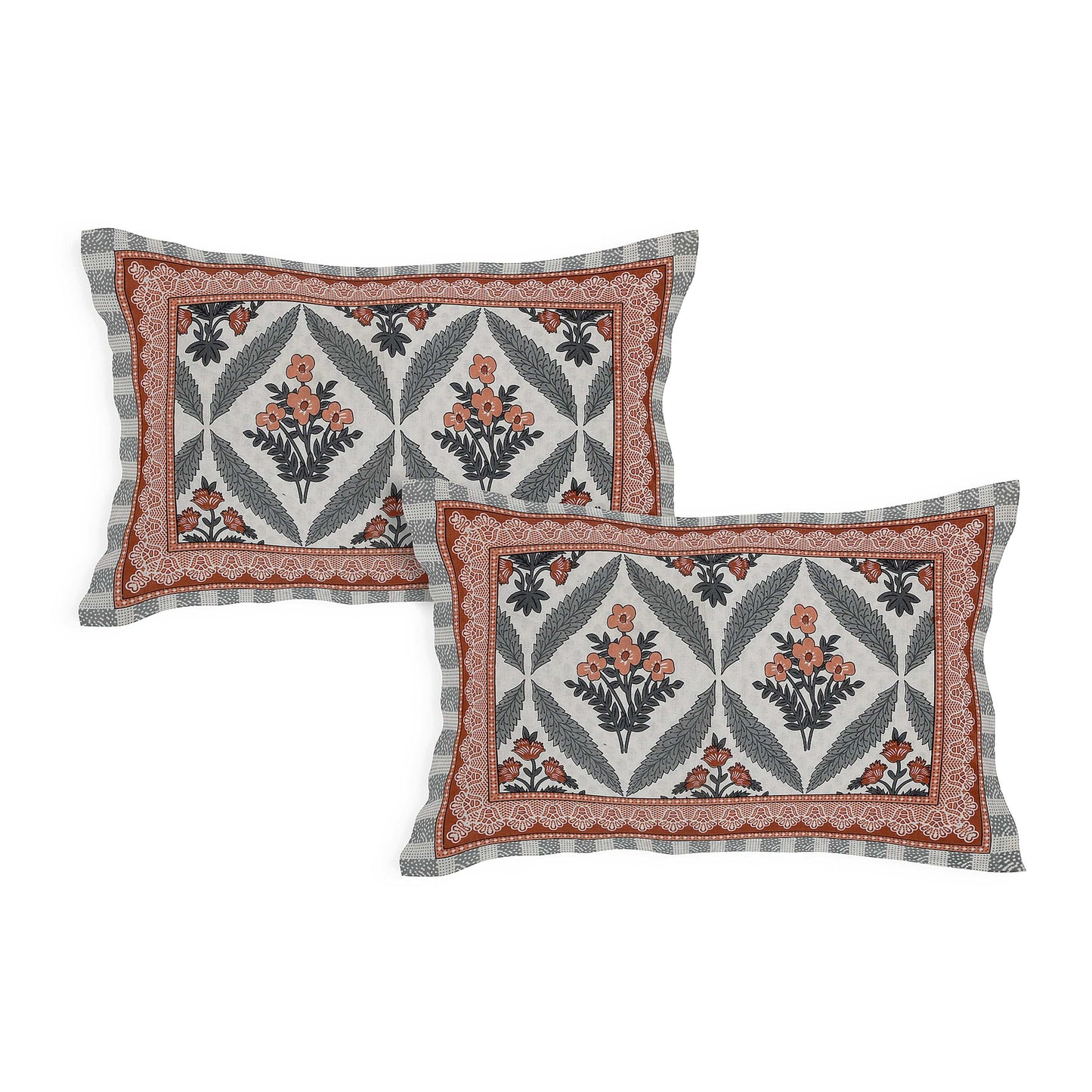 Srishti Textile Handcrafted Floral Bedspread - King Size KING SIZE BEDSHEET handcrafted-floral-bedspread-pillowcase-set-2-_4