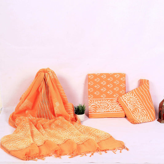 Srishti Textile Kota Doria Dupatta Set - Unstitched Cotton Unstiched cotton Suit Dress Material vendor-kota-doria-dupatta-set-floral-embroidered-top-_1