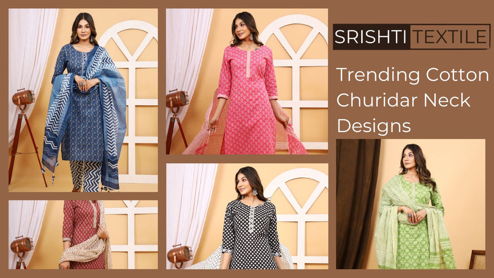 Floral churidar neck designs hot sale