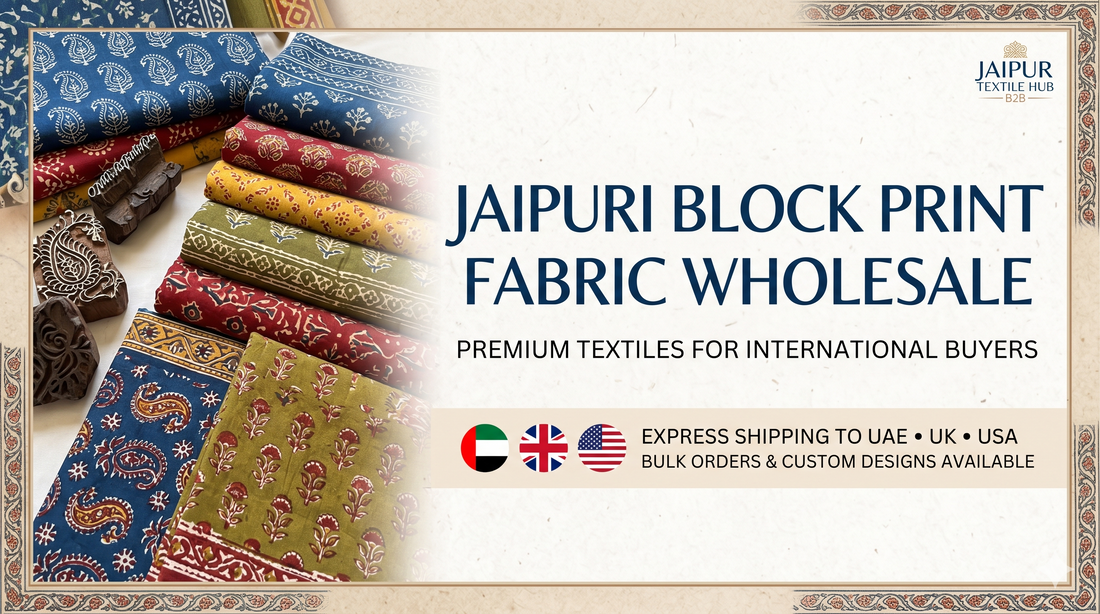 Jaipuri Block Print Fabric Wholesale for International Buyers — UAE, UK & USA