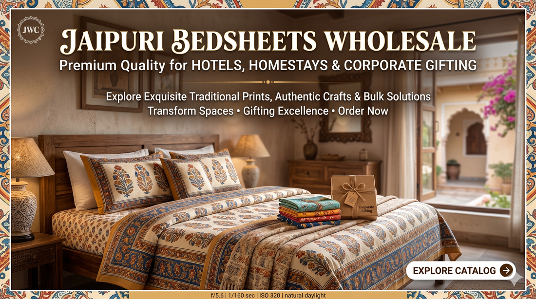 Jaipuri Bedsheets Wholesale for Hotels, Homestays & Corporate Gifting