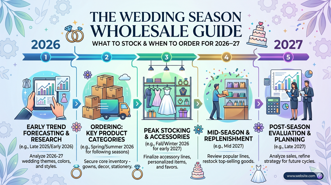 The Wedding Season Wholesale Guide: What to Stock & When to Order for 2026–27