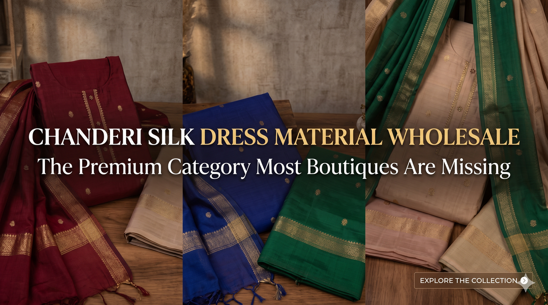 Chanderi Silk Dress Material Wholesale: The Premium Category Most Boutiques Are Missing