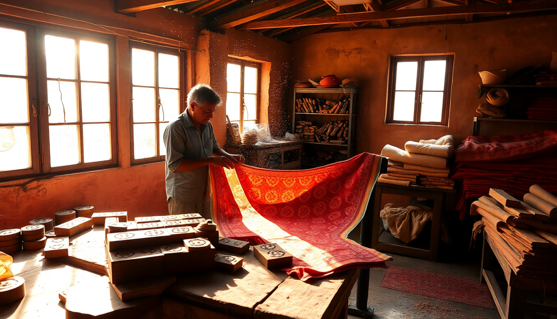 Unlocking the Secrets of Sustainable Textile Craftsmanship: Srishti Textile's Journey with Bagru Block Printing