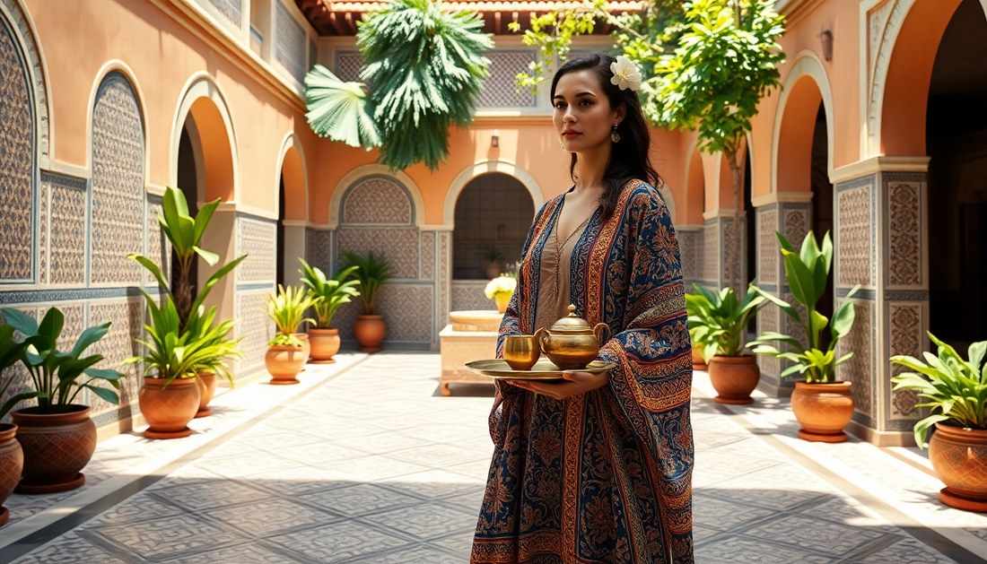 Embrace the Timeless Elegance of Block Print Caftans at Srishti Textile