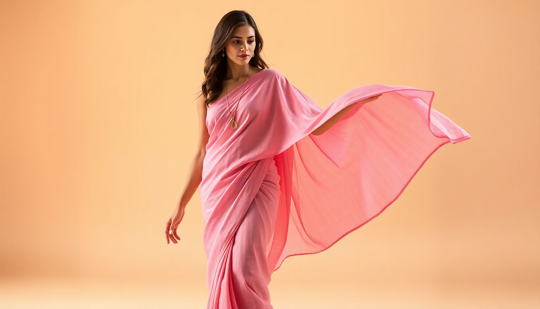 Elevate Your Style with the Captivating Beauty of Pink Linen Sarees