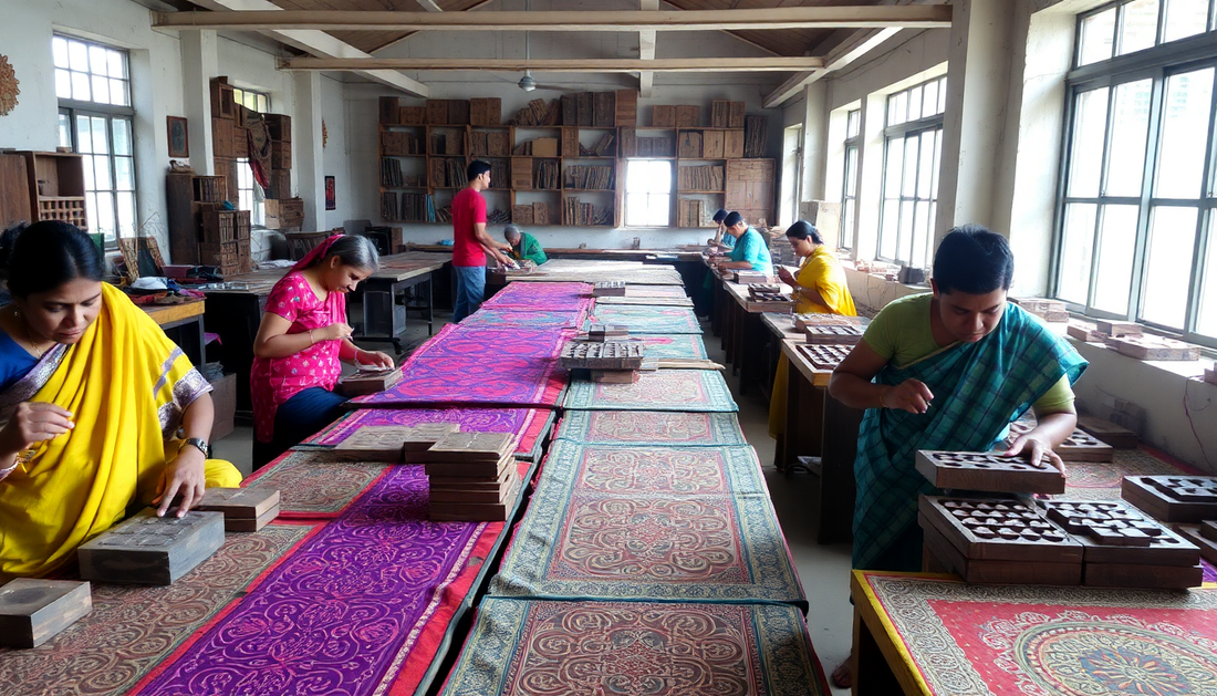 Srishti Textile's Hand Block Printing: A Journey Through Time