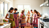 Stylish and Durable Block Print Aprons – Perfect for Every Kitchen!