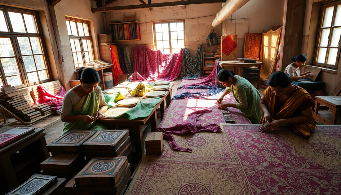 Unveiling the Captivating Artistry of Srishti Textile's Hand Block Print Fabrics