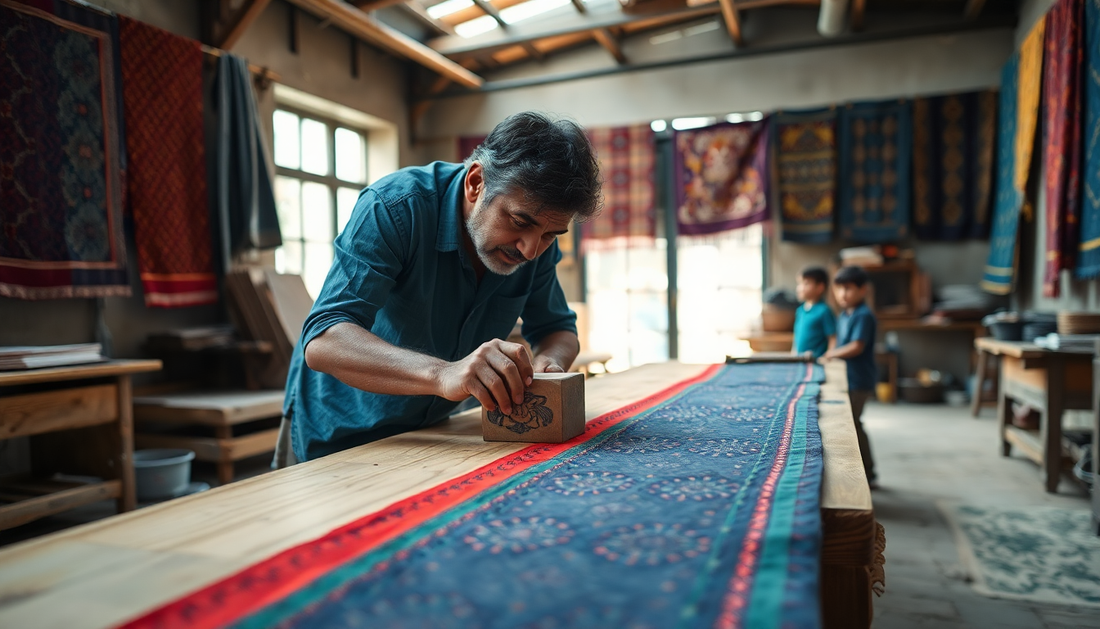 Preserving the Art of Hand Block Printing: Techniques Passed Down Through Generations at Srishti Textile