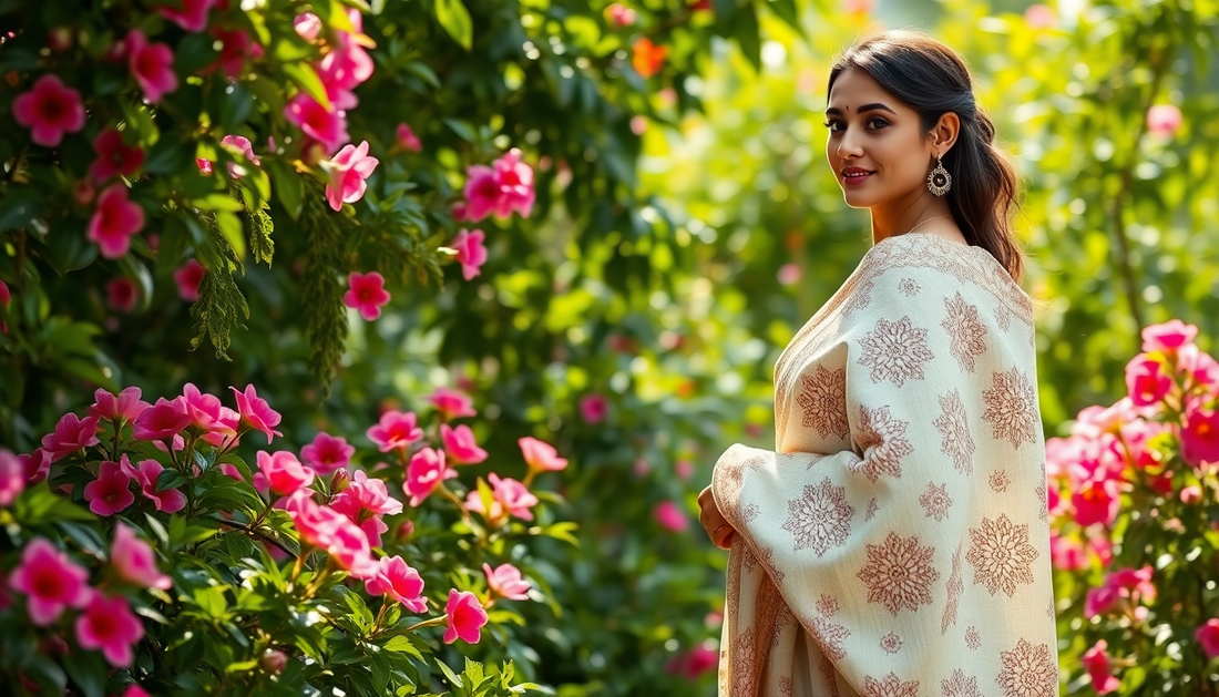 Elevating Your Wardrobe: The Timeless Allure of Linen Block Print Sarees