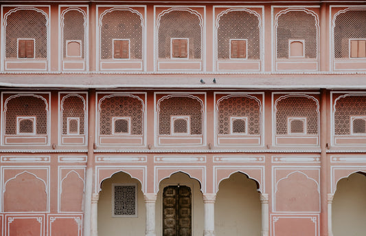 pink painted temple