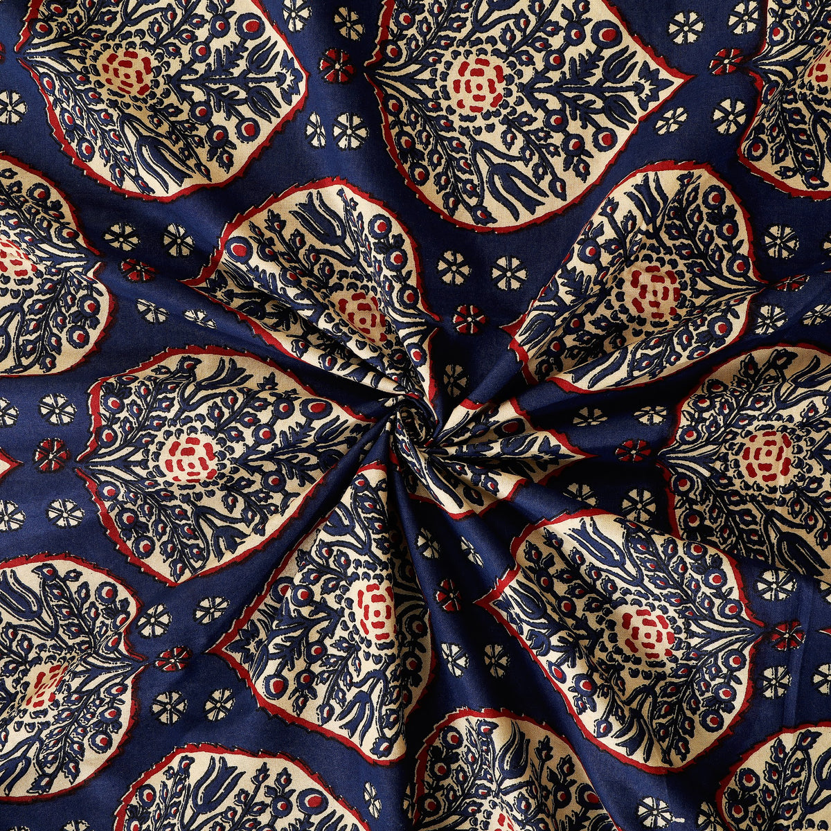 Bagru Mahal Navy Mughal Medallion Cotton King Size Bedsheet 108x108 with 2 Pillow Covers Bedsheet 1-72yk9wB-mODsqClXtKatjWycG62Yc65_w2000