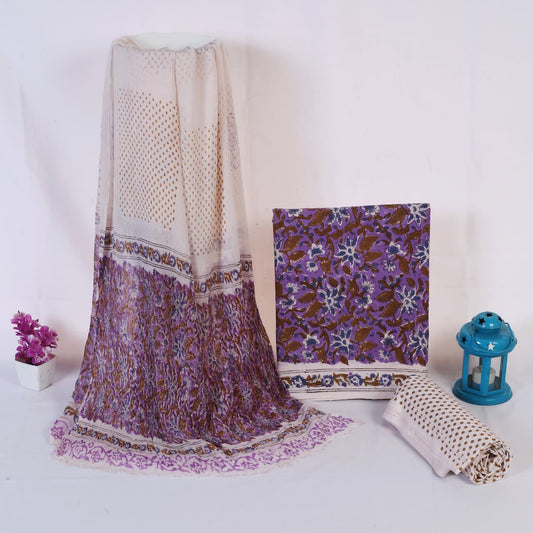 Purple Kalamkari Floral Hand Block Print Cotton Suit with Chiffon Dupatta – Unstitched 3 Piece Suit Material 1-K5T6lNHwCPOVKFYoMviOJBRx4LZKUEH_w2000