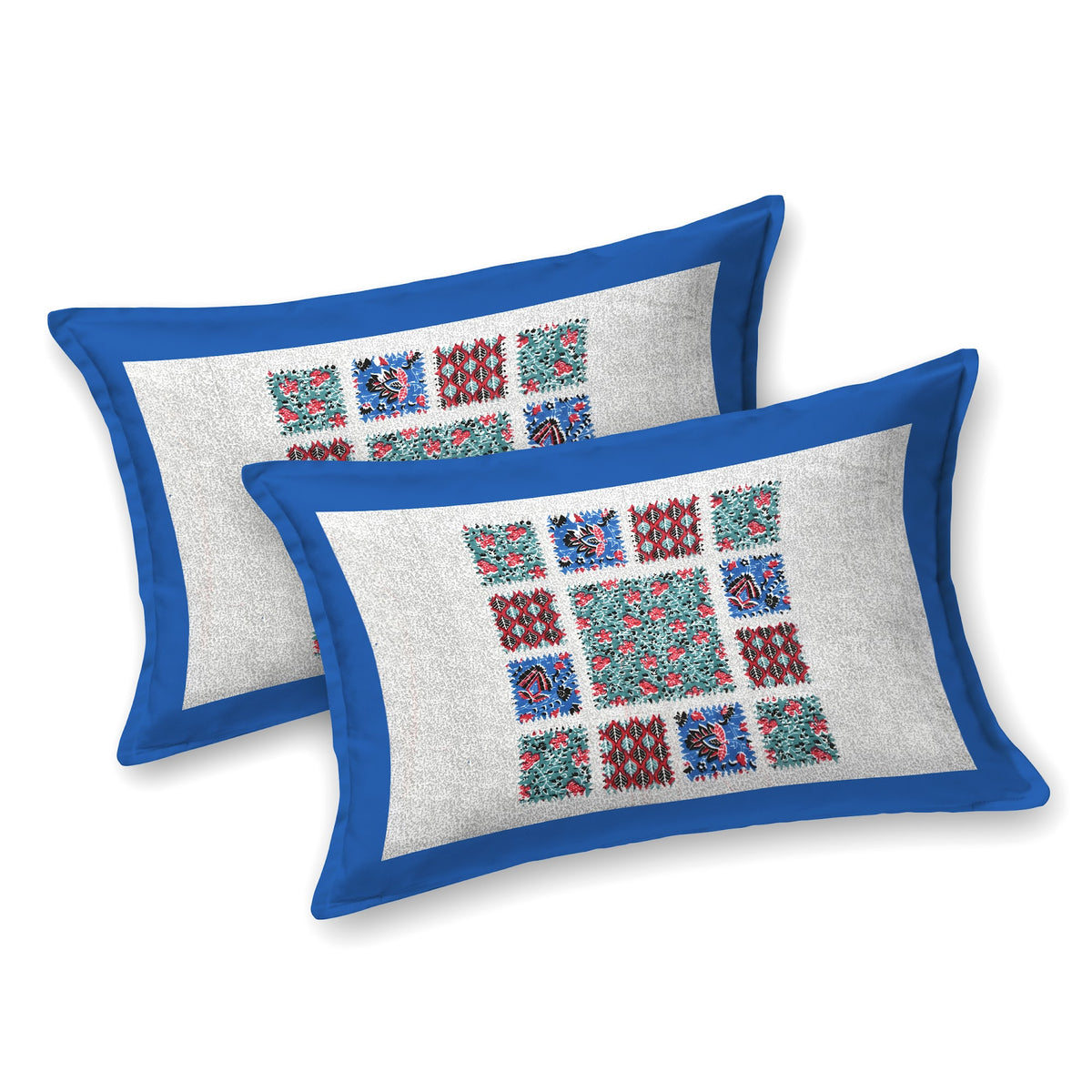 Kalashree Blue Patchwork Check Premium Cotton Double Bedsheet 100x108 with 2 Pillow Covers Bedsheet 1-oF9LWYP9gLJki3BmhyvkkpXtXHqXvRd_w2000
