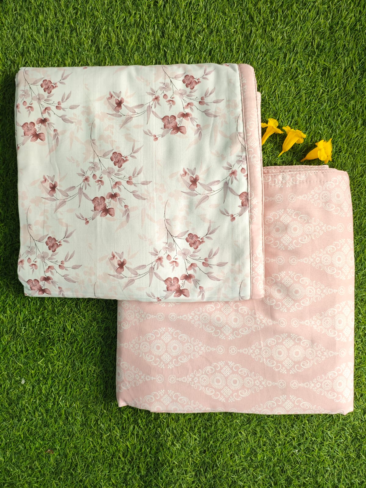 Rose Pink Blossom Reversible Single Bed Dohar Pack of 2 58 x 87 Inch Dohar 13euOxEAcbGiFyRP4NXEpTe8gyZEAT4MK_w2000