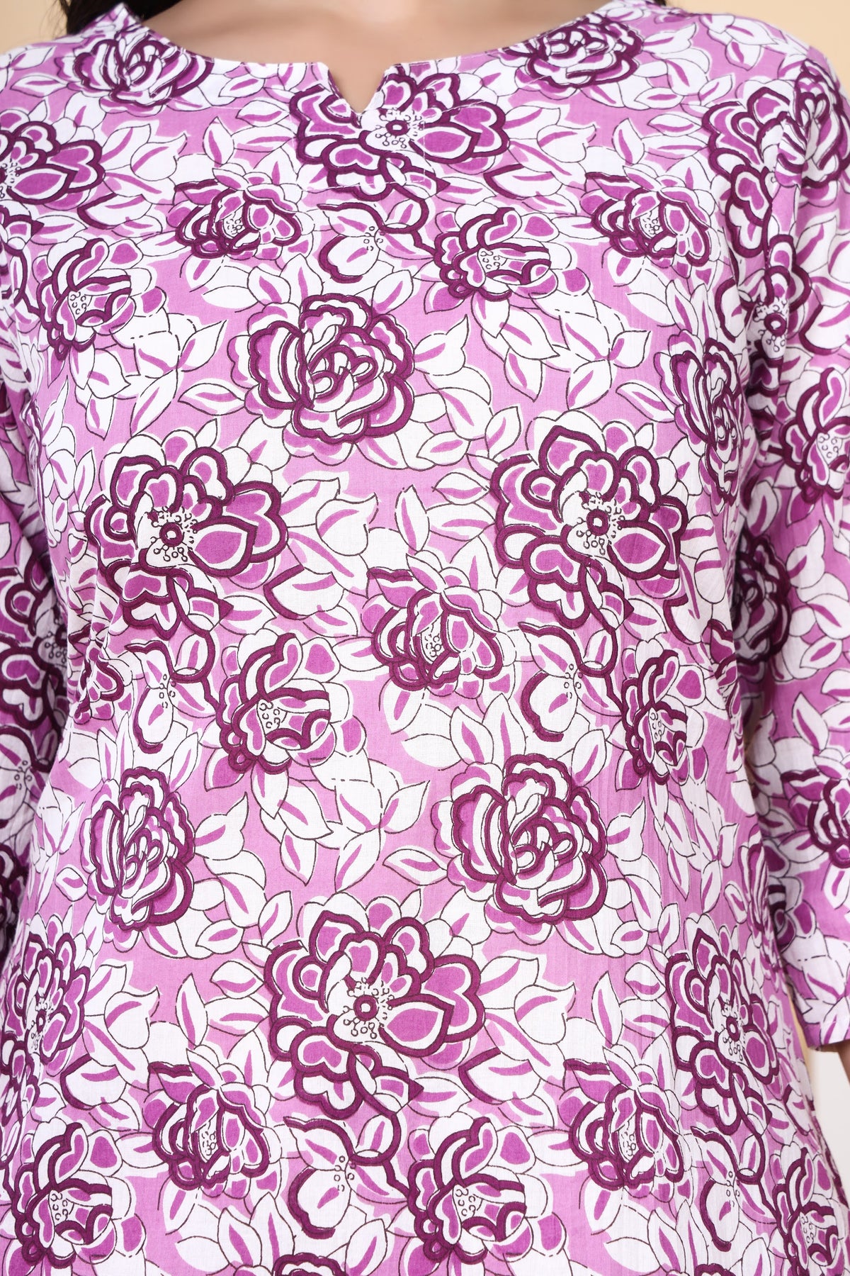 Purple Floral printed co-ord set – make to order wholesale – view 6