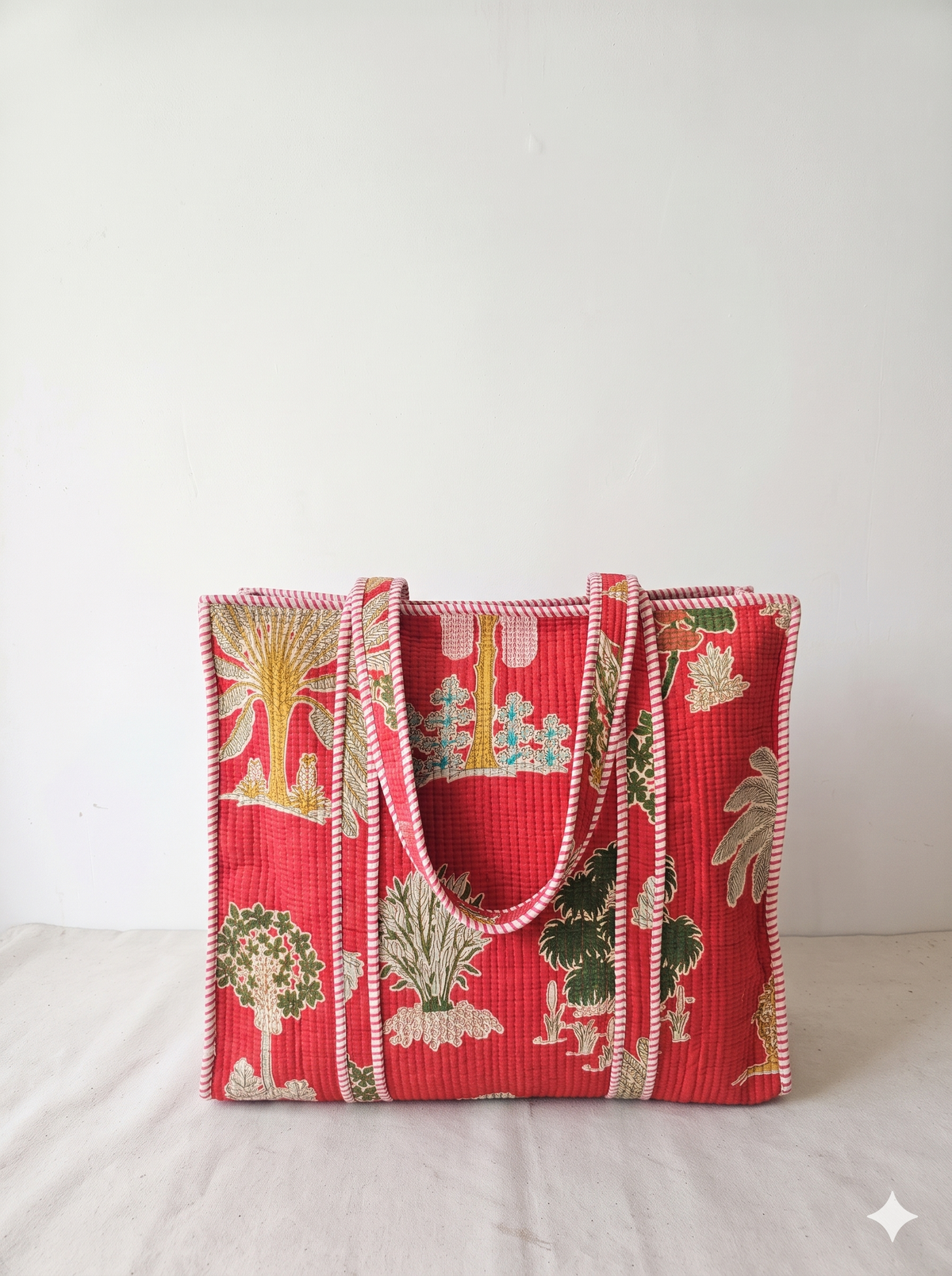 Jaipuri Printed Quilted Cotton Tote Bag | Laal Bagicha – Red Garden Tree | 18x18 inch | Zipper & Inside Pocket | Wholesale Tote Bag 14Z_L-tPy3fApgdLzxMazwmu80s1Wy_G-_w2000