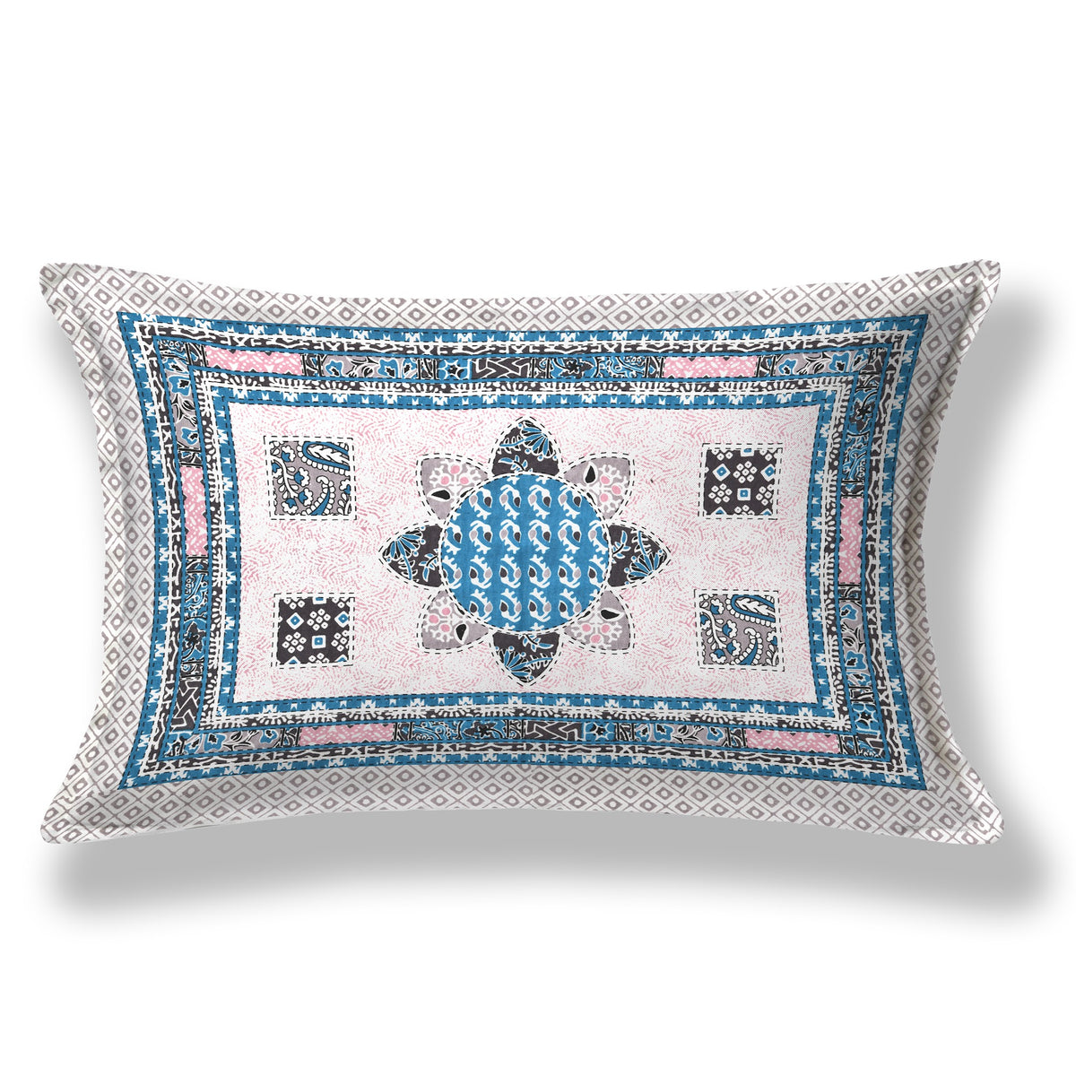 Elora Aqua Patchwork Medallion Murugan Cotton Single Bedsheet 60x90 with 1 Pillow Cover Bedsheet 152JldwVYOyfpP6iQaEyS17tI-wMcXUeW_w2000