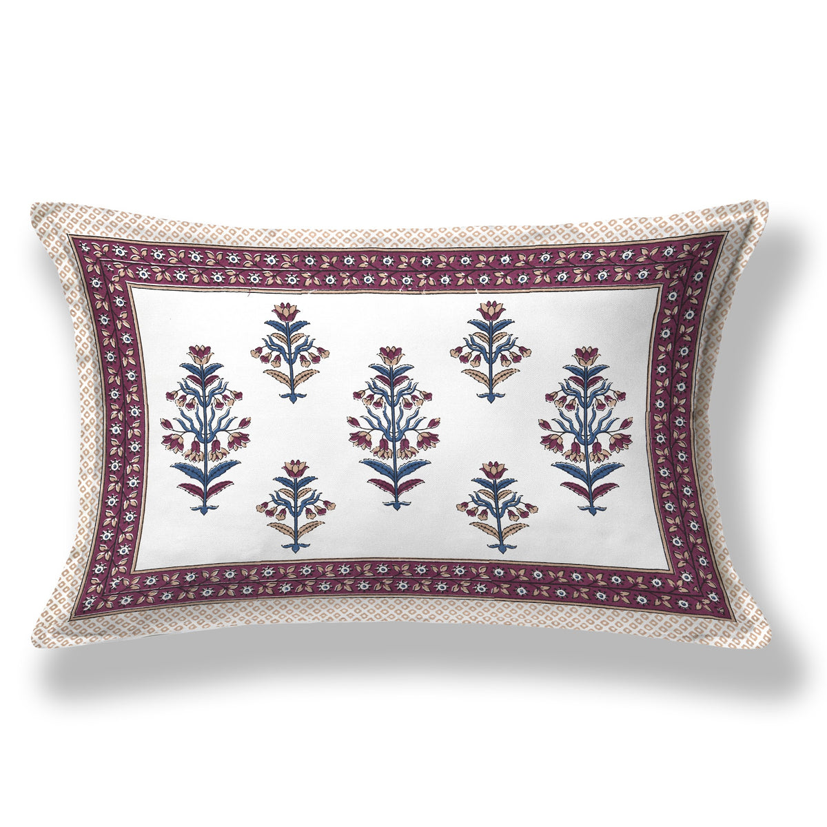 Elora Maroon Border Mughal Buta Murugan Cotton Single Bedsheet 60x90 with 1 Pillow Cover Bedsheet 15sL1uK9gvWy5doJiSNw2snFIMgOge-Nd_w2000