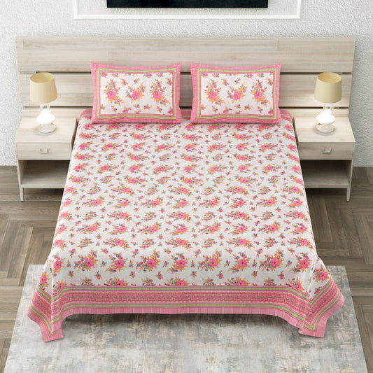Avantika Pink Floral Cotton Super King Bedsheet 108 Inch With 2 Pillow Covers Bedsheet 1647FqqZjs8pecfJkzhmvtbFrlP1W1L1n_w2000