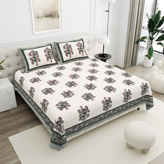 Moti Buta Black Big Buta Cotton Double Bedsheet 90x108 with 2 Pillow Covers Bedsheet 16b5itSCUgGVKl_YR8N-vJR3dNWrxTsqy_w2000