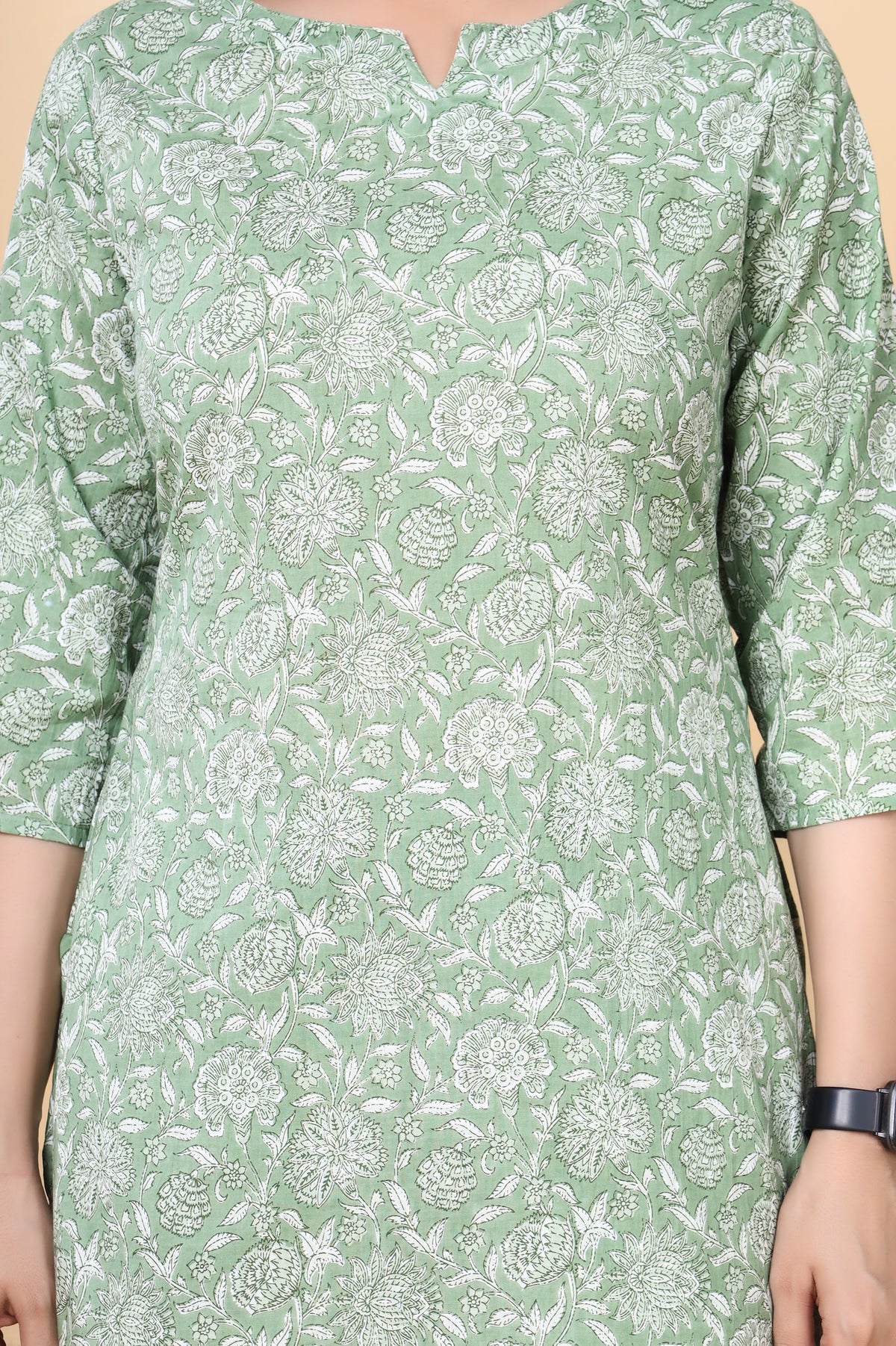 Sage Green Floral printed co-ord set – make to order wholesale – view 5