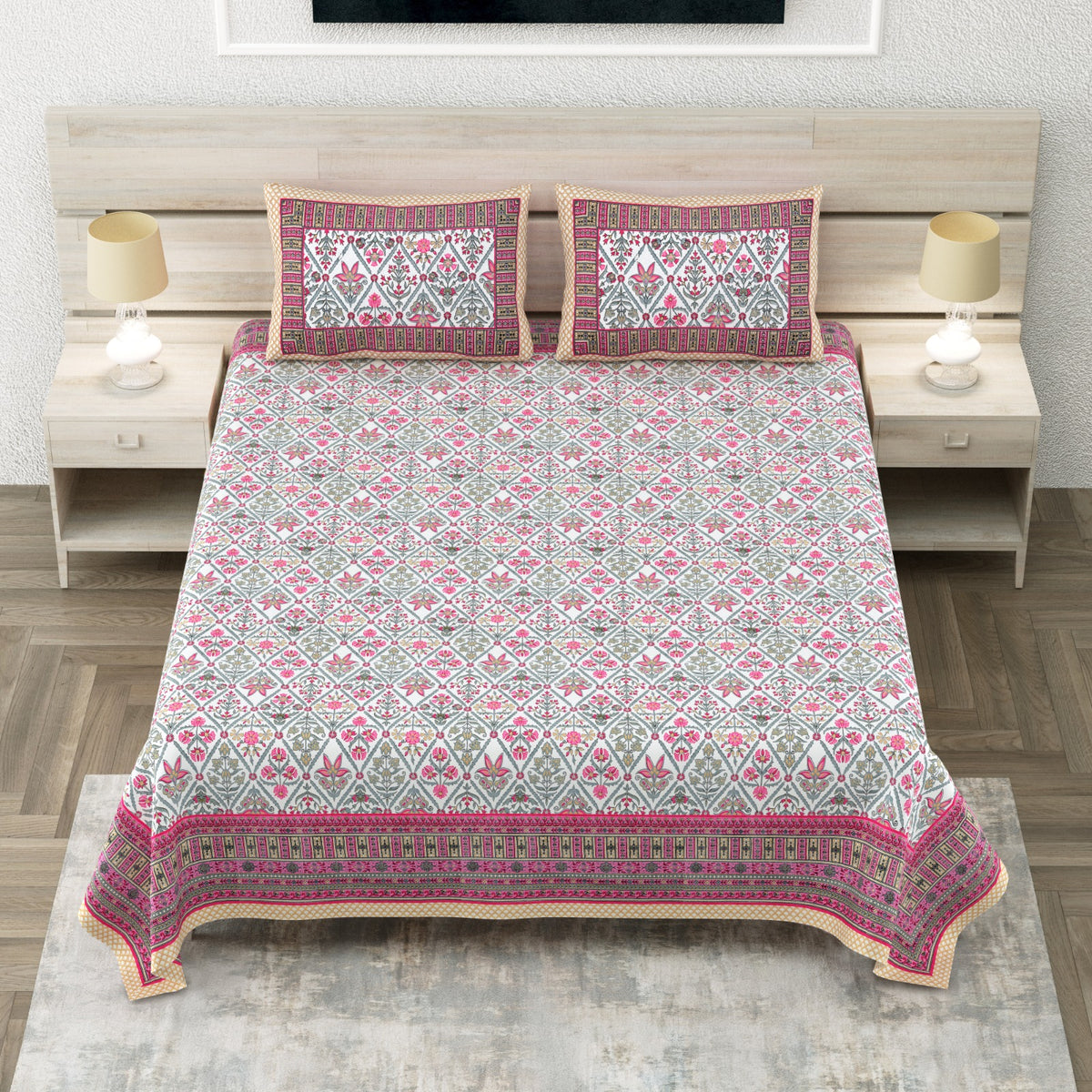 Avantika Maroon Floral Jaal Cotton King Bedsheet 108x108 With 2 Pillow Covers Bedsheet 17KJIlJGIjslhgE6Ne25ILy3W5WoaZIru_w2000