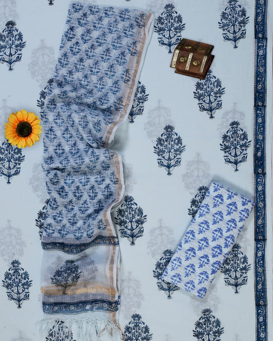 Powder Blue Paisley Hand Block Print Cotton Suit with Kota Doria Zari Dupatta – Unstitched 3 Piece Suit Material 17p71zDh5iVAcIN7ZausgjO1hwS75281m_w2000