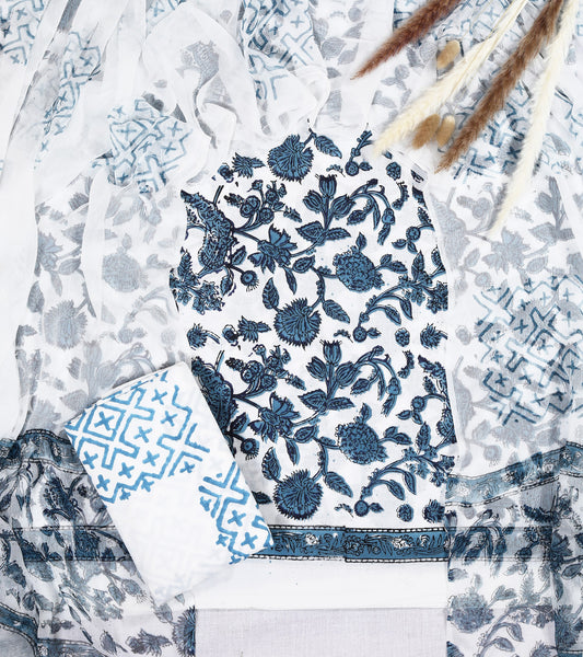 Gulnaar Navy Floral Vine Hand Block Print Cotton Suit with Chiffon Dupatta – Unstitched 3 Piece Suit Material 19zXPsakhoKdA8as4xBNIKccabI1tiF6N_w2000