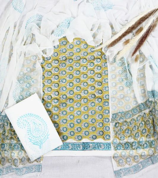 Gulnaar Olive Sky Buti Hand Block Print Cotton Suit with Chiffon Dupatta – Unstitched 3 Piece Suit Material 1AcxzK9ihWizqBzEK0eY755_HPQ6F0OkA_w2000
