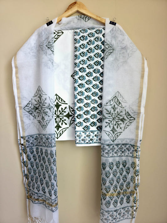 White Indigo Booti Hand Block Print Cotton Suit with Kota Doria Zari Dupatta – Unstitched 3 Piece Suit Material 1BXxNsGIWL-PKnyaVPFxcrxFEAKX4ZQu3_w2000