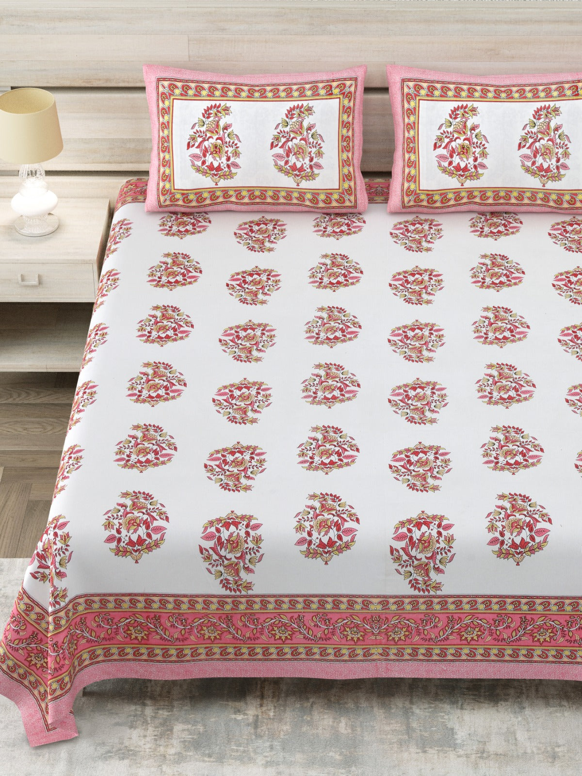 Avantika Pink Rose Buta Cotton King Size Bedsheet 108x108 With 2 Pillow Covers Bedsheet 1EAa6bQYn6Dvx9O9jwesgGjc8VLtr_jMc_w2000