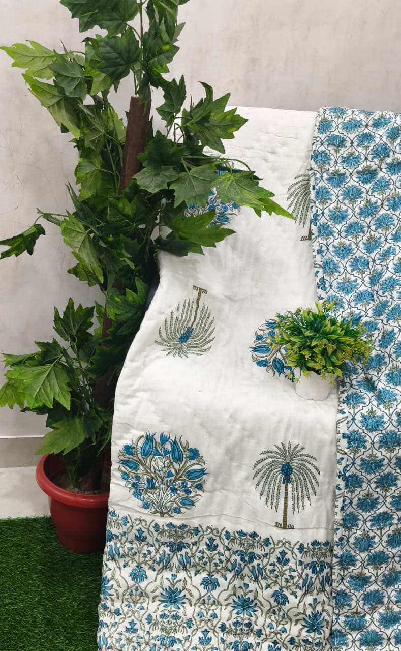 White Blue Lotus Buta Jaipuri Mulmul Razai – Reversible, Cotton Filled Razai 1EYCgyTCYcTV3vNvBRycF737n6NeF3caQ_w2000