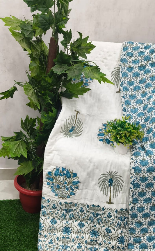 White Blue Lotus Buta Jaipuri Mulmul Razai – Reversible, Cotton Filled Razai 1EYCgyTCYcTV3vNvBRycF737n6NeF3caQ_w2000