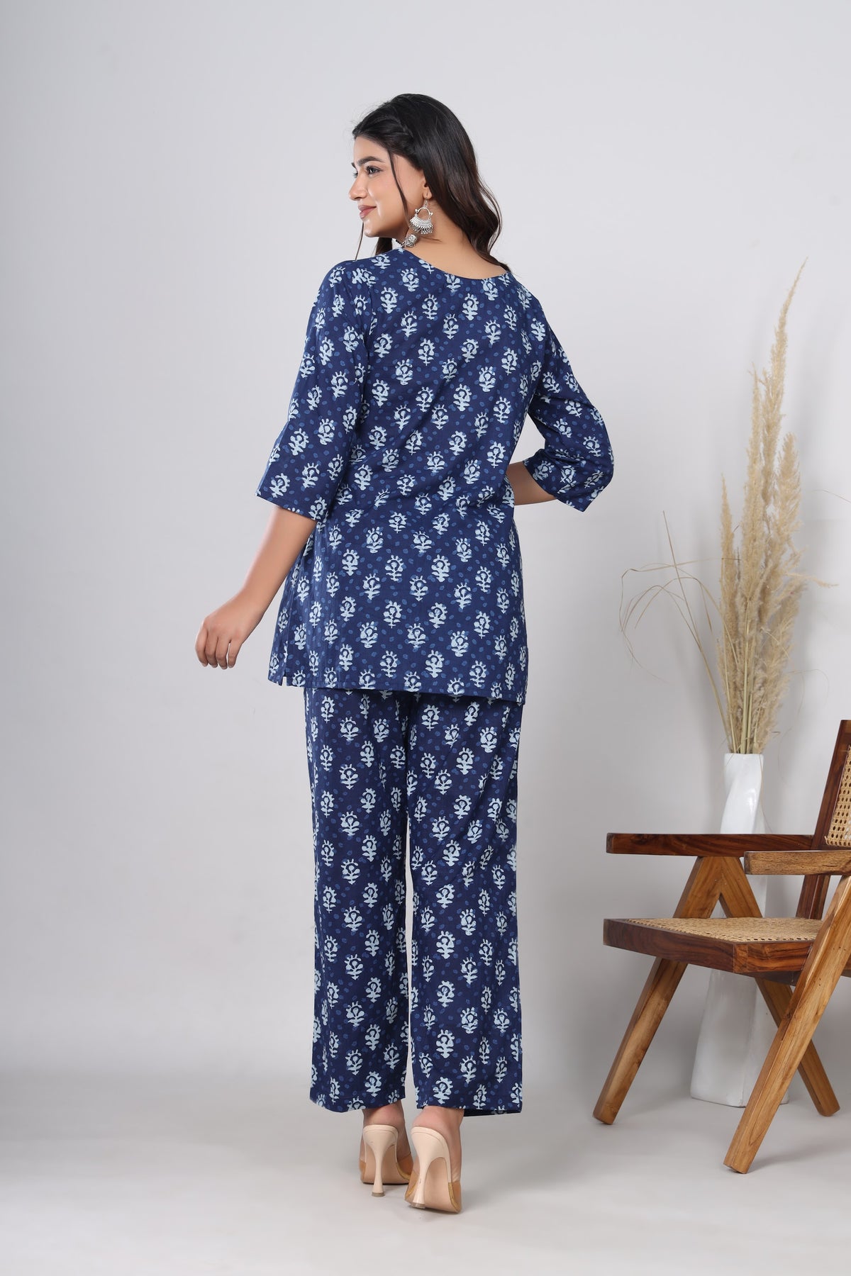 Printed Cotton Co-ord Set – Top & Pant – Navy Buta (Make to Order) Ready to Wear 1F5mwMIeBCCfGr19JXT-MKG6GgVOXbhZF_w2000